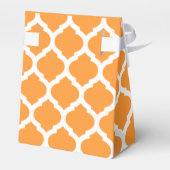 Ballotins Orange blanc trellis motif merci boîte cadeau (Arrière)