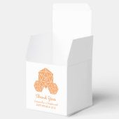 Ballotins Orange D20 Dice Wedding Favor Boxes (Ouvert)