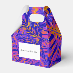 Ballotins Orange Électrique Bleu Feuilles de Palmier Tropica