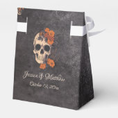 Ballotins Orange Fleurs simples Merci élégant (Arrière)