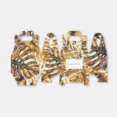 Ballotins Orange Gold Tropical Palm Feuille Mariage de l'île (Déplié)