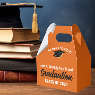 Ballotins Orange Graduate Custom School Graduate Party