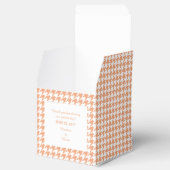 Ballotins Orange Houndstooth Wedding Favor Box (Ouvert)