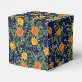 Ballotins Orange Navy Blue Peony & Rose Floral Mariage (Arrière)
