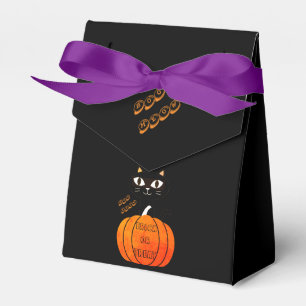 Ballotins Orange Noir ou traiter Chat Citrouille Halloween