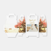 Ballotins Orange Oleander Fleurs Mariage photo Merci (Déplié)