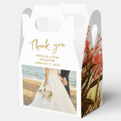 Ballotins Orange Oleander Fleurs Mariage photo Merci (Ouvert)