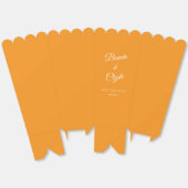 Ballotins Orange Popcorn Favor Box for Elegant Celebrations (Déplié)