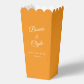 Ballotins Orange Popcorn Favor Box for Elegant Celebrations (Recto)