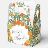 Ballotins Orange Rose Mariage Floral Moderne (Ouvert)