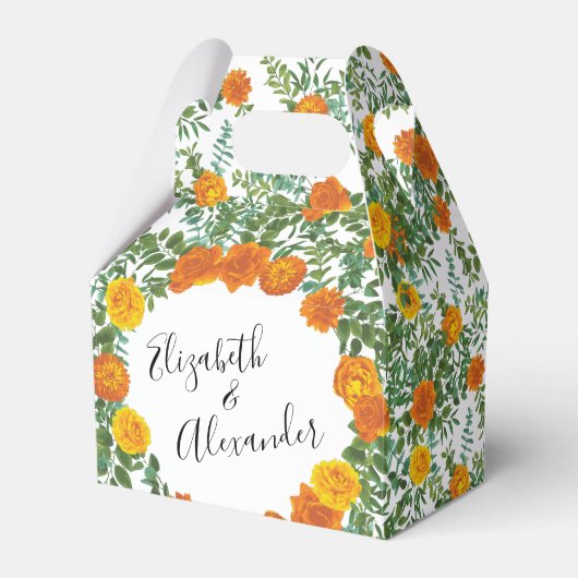 Ballotins Orange Rose Mariage Floral Moderne (Verso)
