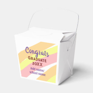 Ballotins Orange rouge jaune diplômé félicitations boho rétr