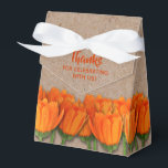 Ballotins Orange Tulip on Kraft Tent Style Favor Box<br><div class="desc">I’m sorry,  but I don’t see a German sentence in your message.</div>