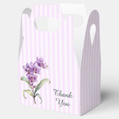 Ballotins Orchidée violette moderne rayures florales 60e ann (Ouvert)