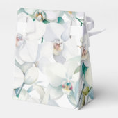 Ballotins Orchidées blanches modernes Merci Mariage (Arrière)
