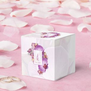 Ballotins Orchidées florales boîte de mariage Favor