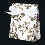 Ballotins Orné Vintage baroque Floral<br><div class="desc">Ballotin de motif rose d'époque ornementale aux accents de violet,  d'or et de noir.</div>