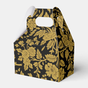 Ballotins Ornement floral en laque indien doré antique sur f