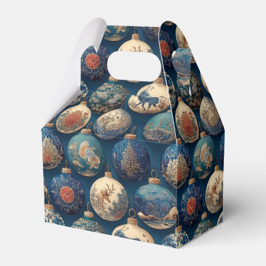 Ballotins Ornements de Noël Bleus Élégants (Verso)