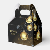 Ballotins Ornements dorés de Noël Étoiles brillantes Noir (Arrière)