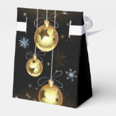 Ballotins Ornements dorés de Noël Étoiles brillantes Noir (Arrière)