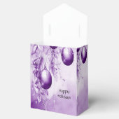 Ballotins Ornements violets boîte cadeau de Noël (Ouvert)