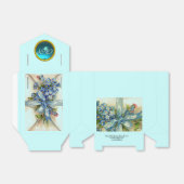 BALLOTINS OUBLIEZ-MOI NOTES MARIAGE BLUE GEM MONOGRAM TURQUO (Déplié)