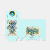 BALLOTINS OUBLIEZ-MOI NOTES MARIAGE BLUE GEM MONOGRAM TURQUO (Déplié)