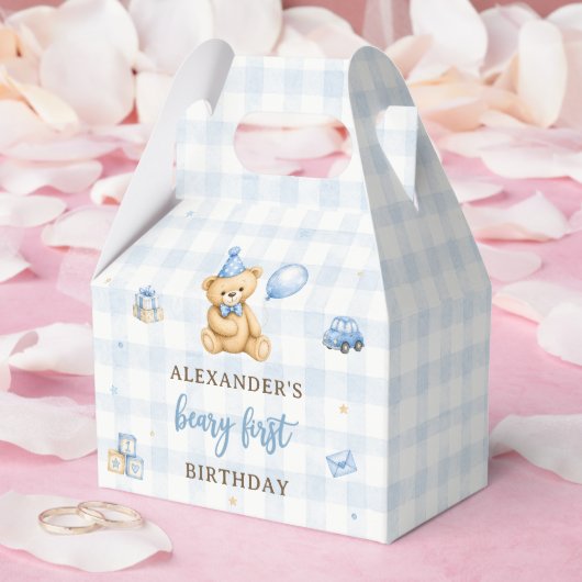 Ballotins Ours Beary 1er anniversaire ballon bleu (Mariage)