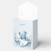 Ballotins Ours bleu Teddy dans Ballotin panier (Ouvert)