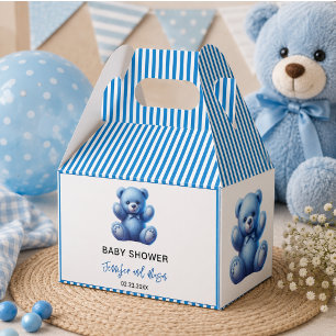 Ballotins Ours en peluche bleu mignon Baby shower vintage ga