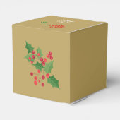 Ballotins Ours en peluche de Noël poinsettia or (Arrière)