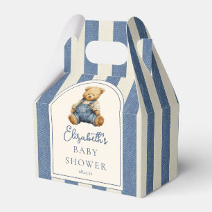 Ballotins Ours en peluche en denim pour Baby Shower