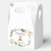 Ballotins Ours en peluche fleuri rose Ballotin (Ouvert)