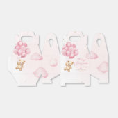 Ballotins Ours en peluche rose avec ballons merci beaucoup (Déplié)