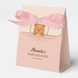 Ballotins Ours en peluche Sleepy Baby shower rose clair
