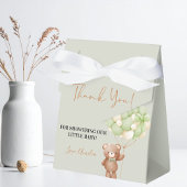 Ballotins Ours en peluche vert neutre Oh bébé ballon bébé