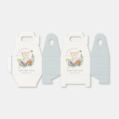 Ballotins Ours En Teddy Cute Dans Panier Fleur Baby shower B (Déplié)