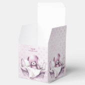 Ballotins Ours en Teddy rose dans le Ballotin de panier (Ouvert)