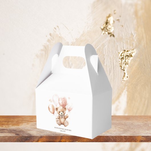 Ballotins Ours mignon Avec Ballons | Bébé rose