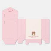 Ballotins Ours mignon avec Ballotin arc rose (Déplié)