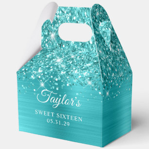 Ballotins Pailleté Turquoise Bleu Feuille de Glam Sweet Seiz