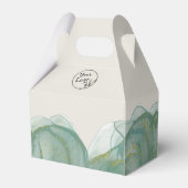 Ballotins Pailleté Vert Élégant Or - Personnaliser + Logo (Arrière)