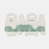 Ballotins Pailleté vert élégant or - Personnaliser + Logo  (Déplié)