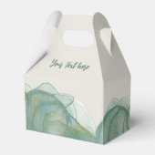 Ballotins Pailleté Vert Élégant Or - Personnaliser + Logo (Verso)