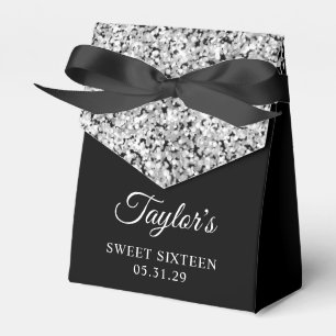 Ballotins Paillettes Argent Boîte de Fête Sweet Seize