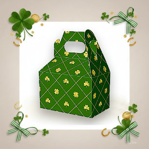 Ballotins Paillettes d'or Trèfle Vert Réseau Shamrock