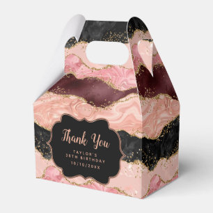 Ballotins Paillettes noires et roses Agate Anniversaire Merc