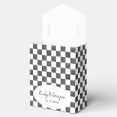 Ballotins Painted Black Checkerboard Pattern Wedding (Ouvert)