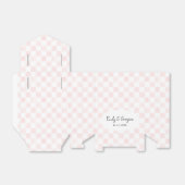 Ballotins Painted Pink Checkerboard Pattern Wedding (Déplié)